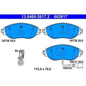 ATE Sada vysoko výkonných brzdových obložení 13.0460-2617.2_thumb2