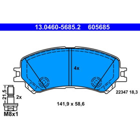 ATE Sada brzdových platničiek 13.0460-5685.2_thumb2