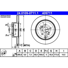 ATE Brzdový kotúč plny Ø269mm 24.0109-0711.1_thumb2