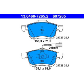 ATE Sada brzdových platničiek 13.0460-7265.2_thumb2