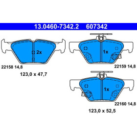 ATE Sada brzdových platničiek, kotúčová brzda 13.0460-7342.2_thumb2