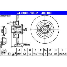 ATE Brzdový kotúč plny Ø249mm 24.0109-0100.2_thumb2