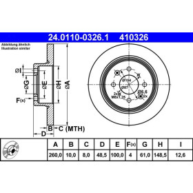 ATE Brzdový kotúč plny Ø260mm 24.0110-0326.1_thumb2