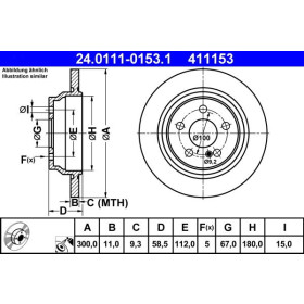 ATE Brzdový kotúč plny Ø300mm 24.0111-0153.1_thumb2