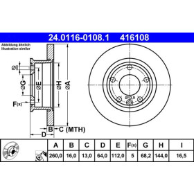 ATE Brzdový kotúč plny Ø260mm 24.0116-0108.1_thumb2