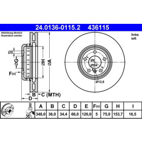 ATE Brzdový kotúč Brzdovy kotuc dvojdielny Ø348mm 24.0136-0115.2_thumb2