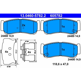 ATE Sada brzdových platničiek 13.0460-5782.2_thumb2