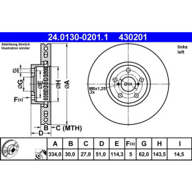 ATE Brzdový kotúč vetraný Ø334mm 24.0130-0201.1_thumb2