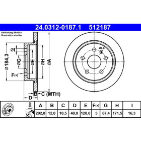 ATE Brzdový kotúč plny Ø292mm 24.0312-0187.1_thumb2