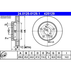 ATE Brzdový kotúč vetraný Ø258mm 24.0125-0129.1_thumb2