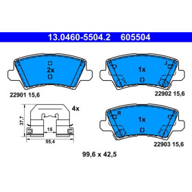 ATE Sada brzdových platničiek 13.0460-5504.2_thumb2