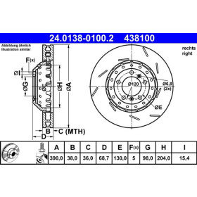 ATE Brzdový kotúč Brzdovy kotuc dvojdielny Ø390,0mm 24.0138-0100.2_thumb2