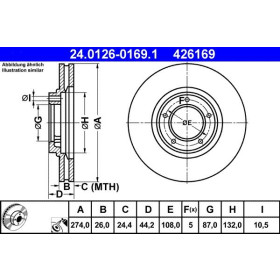 ATE Brzdový kotúč vetraný Ø274mm 24.0126-0169.1_thumb2