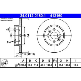 ATE Brzdový kotúč plny Ø281mm 24.0112-0160.1_thumb2