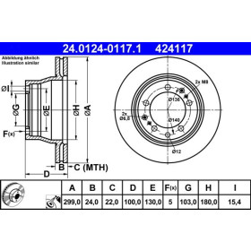 ATE Brzdový kotúč vetraný Ø299mm 24.0124-0117.1_thumb2