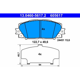 ATE Sada brzdových platničiek 13.0460-5617.2_thumb2
