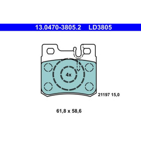 ATE Sada brzdových platničiek 13.0470-3805.2_thumb2