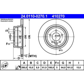 ATE Brzdový kotúč plny Ø280mm 24.0110-0270.1_thumb2