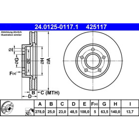 ATE Brzdový kotúč vetraný Ø278mm 24.0125-0117.1_thumb2