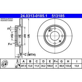 ATE Brzdový kotúč plny Ø248mm 24.0313-0185.1_thumb2