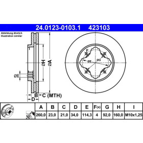 ATE Brzdový kotúč vetraný Ø260mm 24.0123-0103.1_thumb2