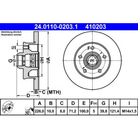 ATE Brzdový kotúč plny Ø226mm 24.0110-0203.1_thumb2