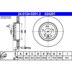 ATE Brzdový kotúč Brzdovy kotuc dvojdielny Ø345mm 24.0124-0201.2_thumb2