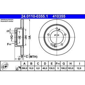 ATE Brzdový kotúč plny Ø290mm 24.0110-0355.1_thumb2