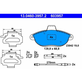 ATE Sada brzdových platničiek 13.0460-3957.2_thumb2
