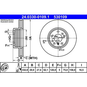 ATE Brzdový kotúč vetraný Ø332mm 24.0330-0109.1_thumb2