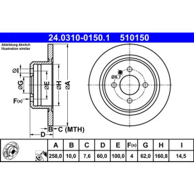 ATE Brzdový kotúč plny Ø258mm 24.0310-0150.1_thumb2