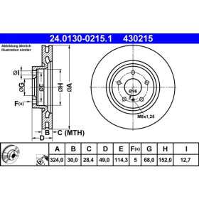 ATE Brzdový kotúč vetraný Ø324mm 24.0130-0215.1_thumb2