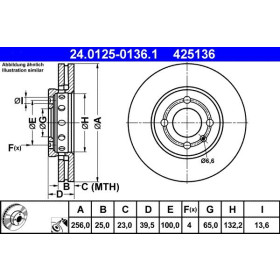 ATE Brzdový kotúč vetraný Ø256mm 24.0125-0136.1_thumb2