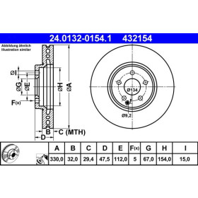 ATE Brzdový kotúč vetraný Ø330mm 24.0132-0154.1_thumb2