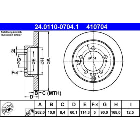 ATE Brzdový kotúč plny Ø262mm 24.0110-0704.1_thumb2