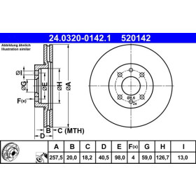 ATE Brzdový kotúč vetraný Ø258mm 24.0320-0142.1_thumb2