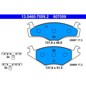 ATE Sada brzdových platničiek 13.0460-7059.2_thumb2