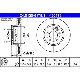 ATE Brzdový kotúč vetraný Ø317mm 24.0130-0178.1_thumb2