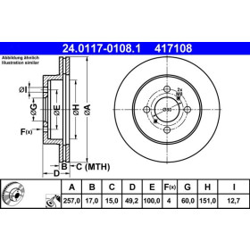 ATE Brzdový kotúč vetraný Ø257mm 24.0117-0108.1_thumb2