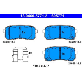 ATE Sada brzdových platničiek 13.0460-5771.2_thumb2