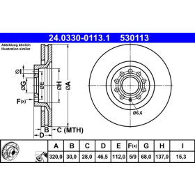 ATE Brzdový kotúč vetraný Ø320mm 24.0330-0113.1_thumb2