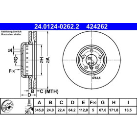 ATE Brzdový kotúč Brzdovy kotuc dvojdielny Ø345mm 24.0124-0262.2_thumb2