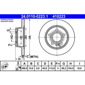 ATE Brzdový kotúč plny Ø268mm 24.0110-0223.1_thumb2