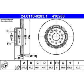 ATE Brzdový kotúč plny Ø276mm 24.0110-0283.1_thumb2