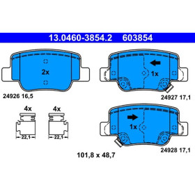 ATE Sada brzdových platničiek 13.0460-3854.2_thumb2