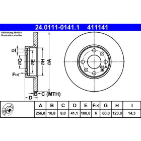 ATE Brzdový kotúč plny Ø256mm 24.0111-0141.1_thumb2