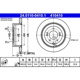 ATE Brzdový kotúč plny Ø302,0mm 24.0110-0410.1_thumb2