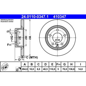 ATE Brzdový kotúč plny Ø264mm 24.0110-0347.1_thumb2