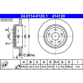 ATE Brzdový kotúč plny Ø330mm 24.0114-0120.1_thumb2