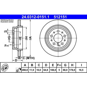 ATE Brzdový kotúč plny Ø288mm 24.0312-0151.1_thumb2